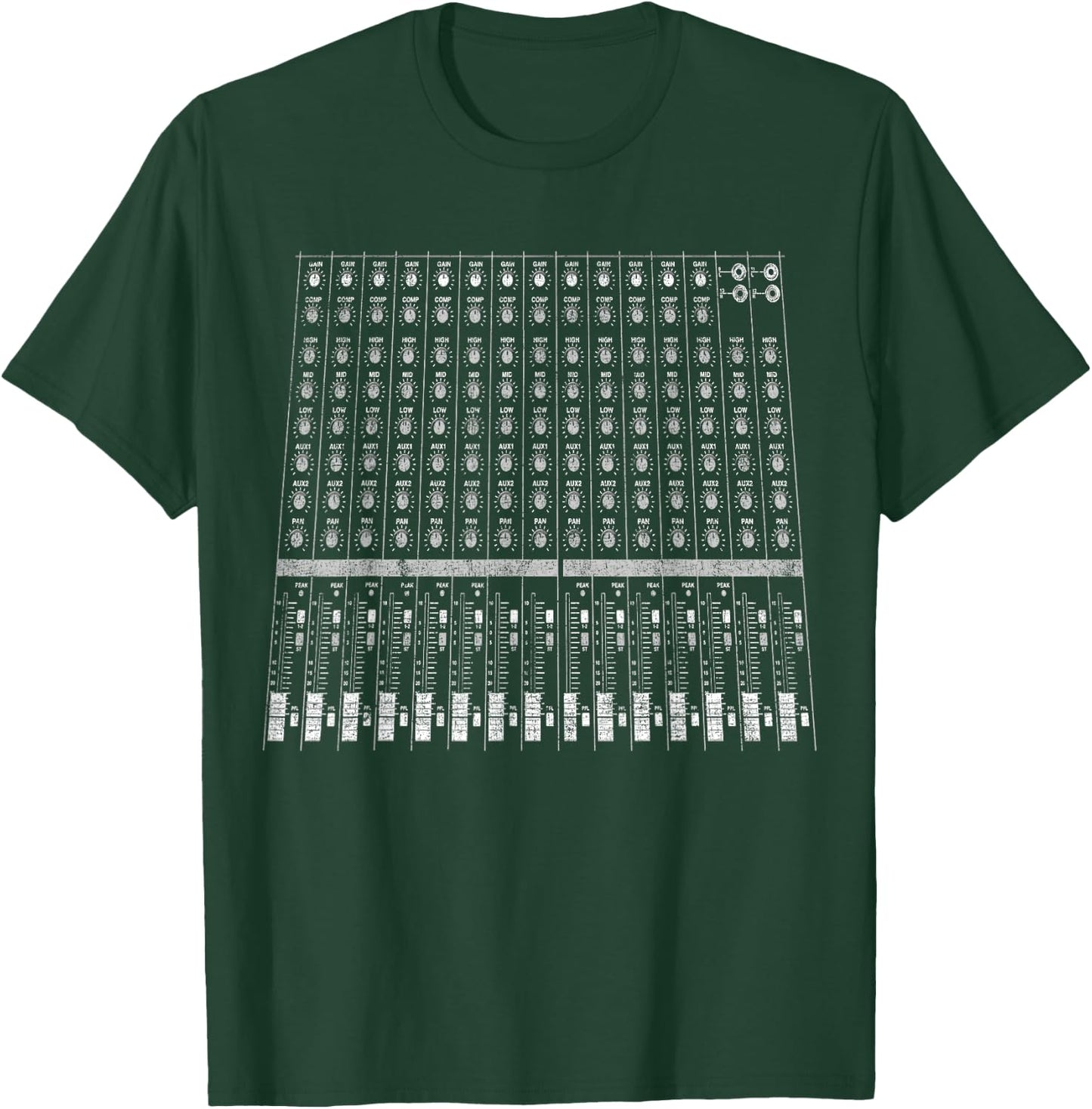 Sound Engineer audio DJ studio producer Mixer board mix T-Shirt - T-Shirt | Forest