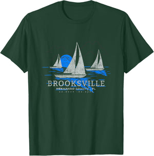 Brooksville Florida Yachting Souvenir Brooksville T-Shirt - T-Shirt | Forest