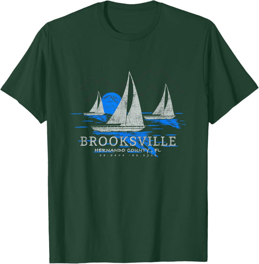 Brooksville Florida Yachting Souvenir Brooksville T-Shirt - T-Shirt | Forest