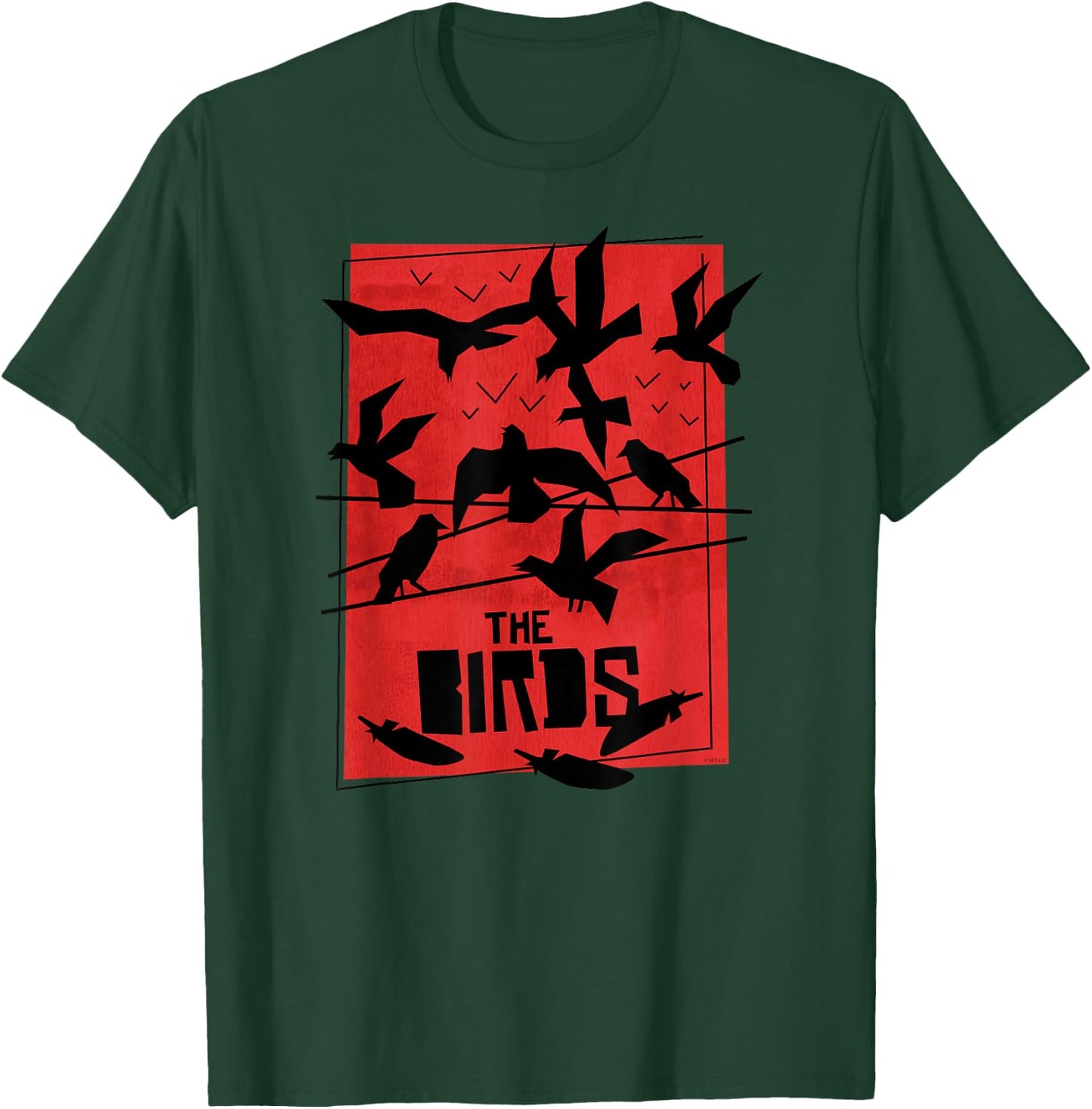 The Birds Alfred Hitchcock Abstract T-Shirt - T-Shirt | Forest