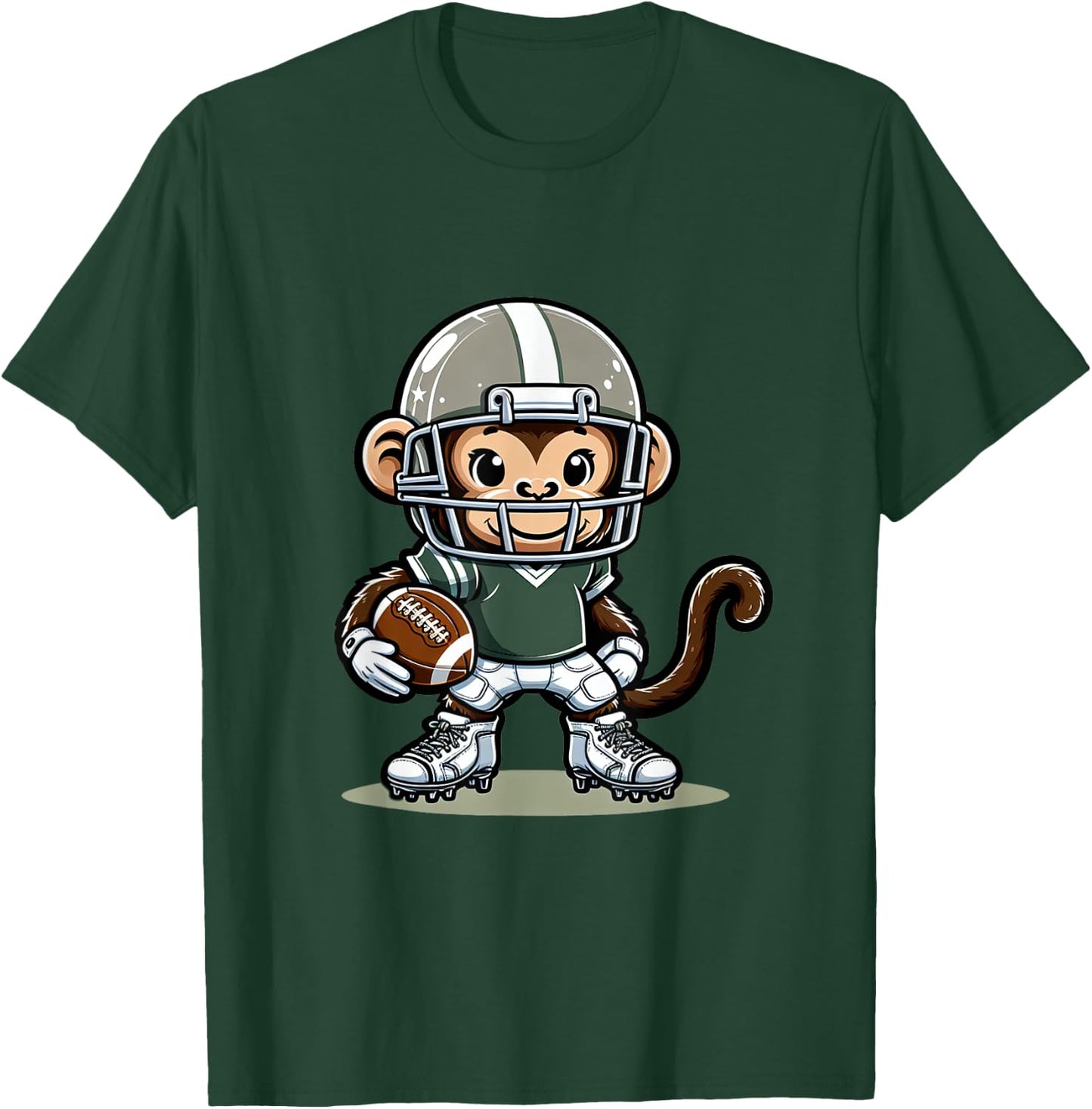 Cute American Football Player Monkey T-Shirt - T-Shirt | Forest