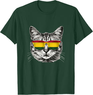 Bolivian Flag Cat Owner Souvenirs Products Kitten Bolivia T-Shirt - T-Shirt | Forest