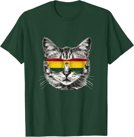 Bolivian Flag Cat Owner Souvenirs Products Kitten Bolivia T-Shirt - T-Shirt | Forest