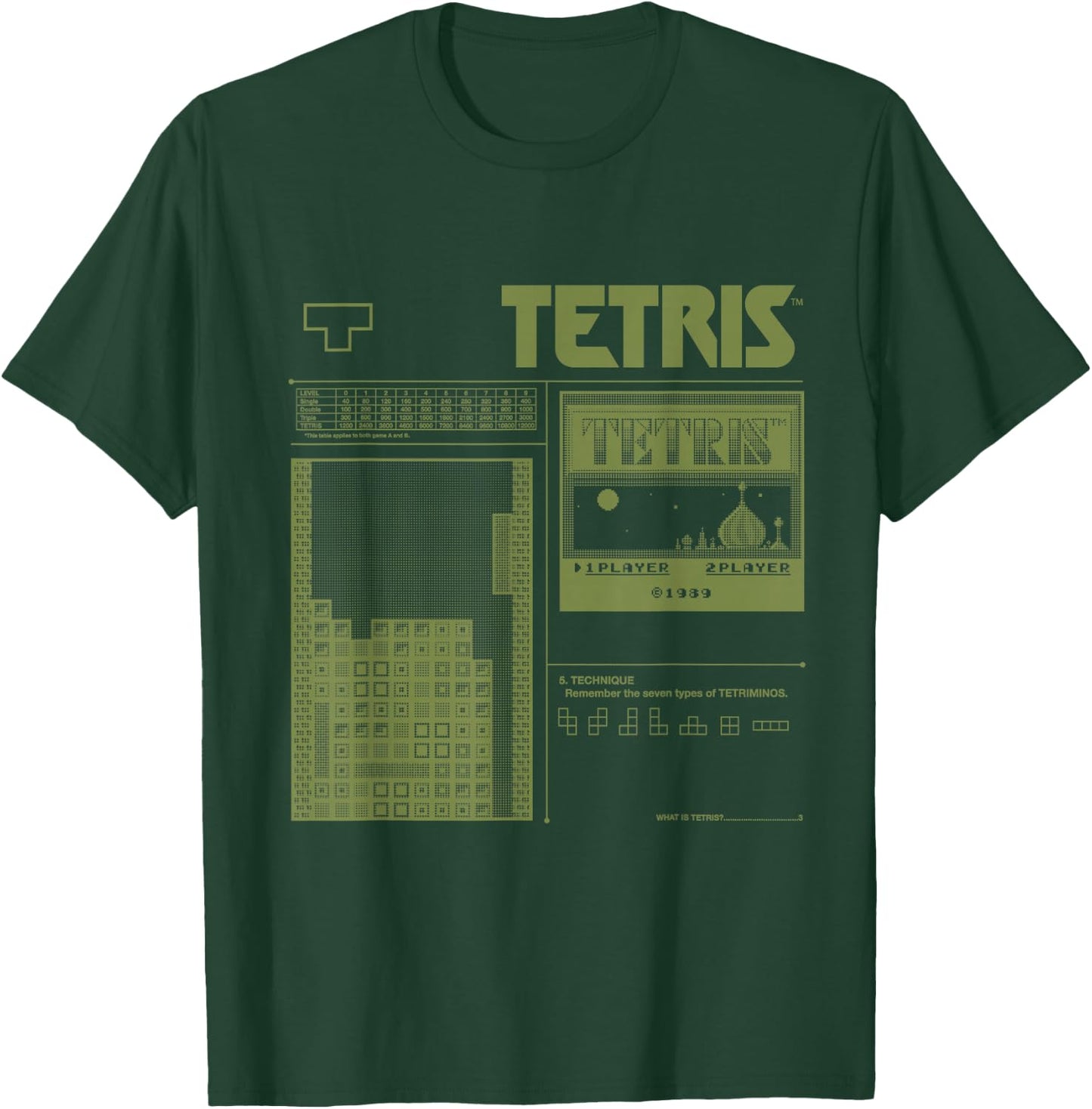 Tetris 8-Bit Modern T-Shirt - T-Shirt | Forest