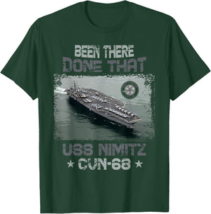 USS Nimitz Aircraft Carrier US Military T-Shirt - T-Shirt | Forest