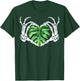 Skeleton Hands Heart Monstera Houseplant Botanical Gardening T-Shirt - T-Shirt | Forest