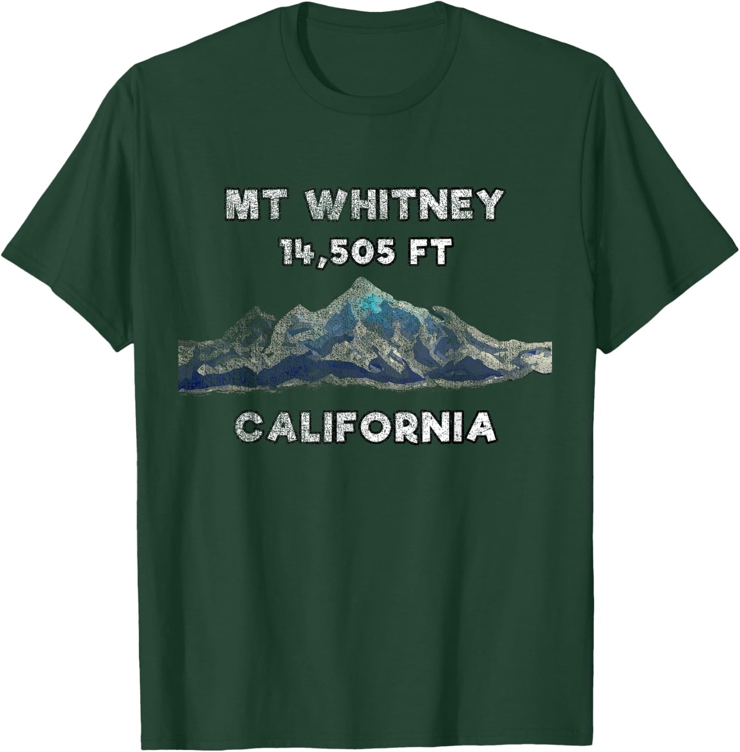 Mount Whitney Shirt with Mountain Scene - Mt Whitney Shirt T-Shirt - T-Shirt | Forest