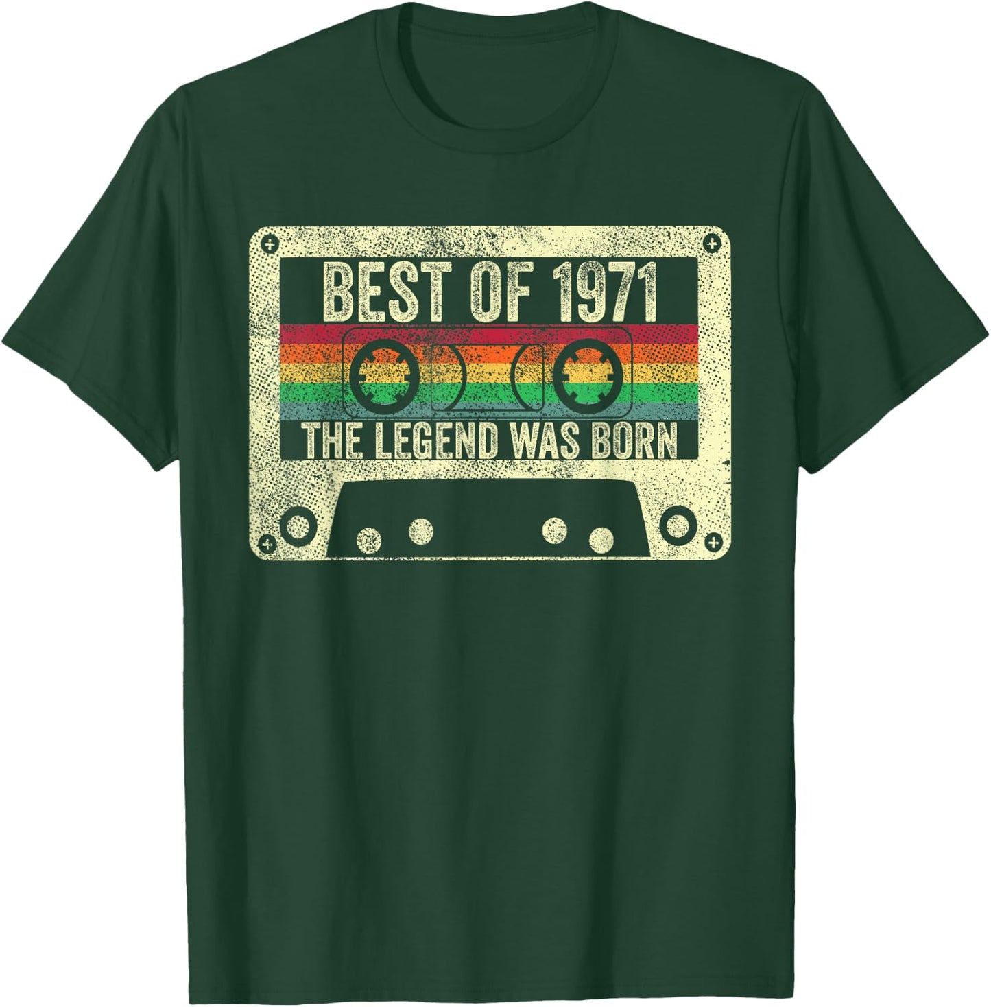 Best Of 1971 54th Birthday Gift Vintage 54 Years Old Retro T-Shirt - T-Shirt | Forest