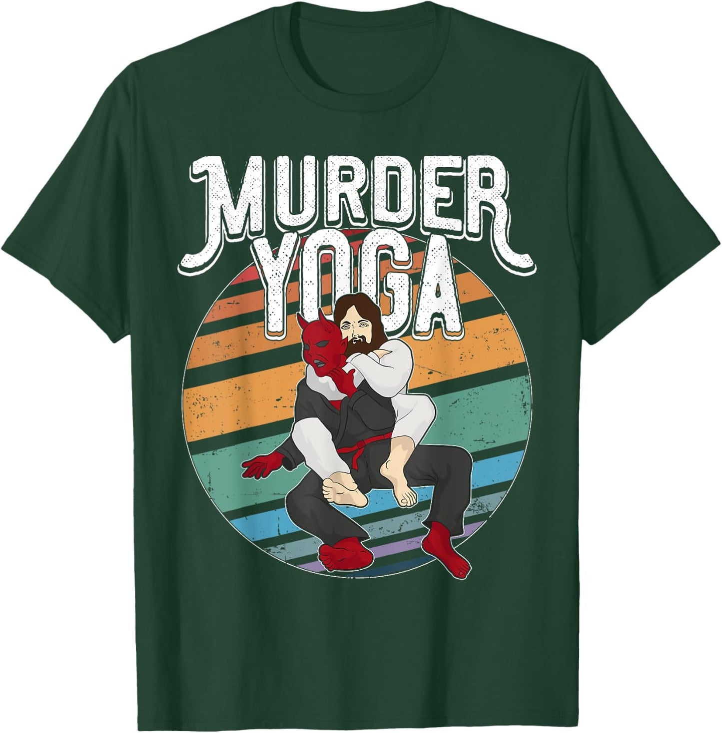 Murder Yoga Shirt Brazilian Jiu Jitsu BJJ Gi Rolling Belt T-Shirt - T-Shirt | Forest