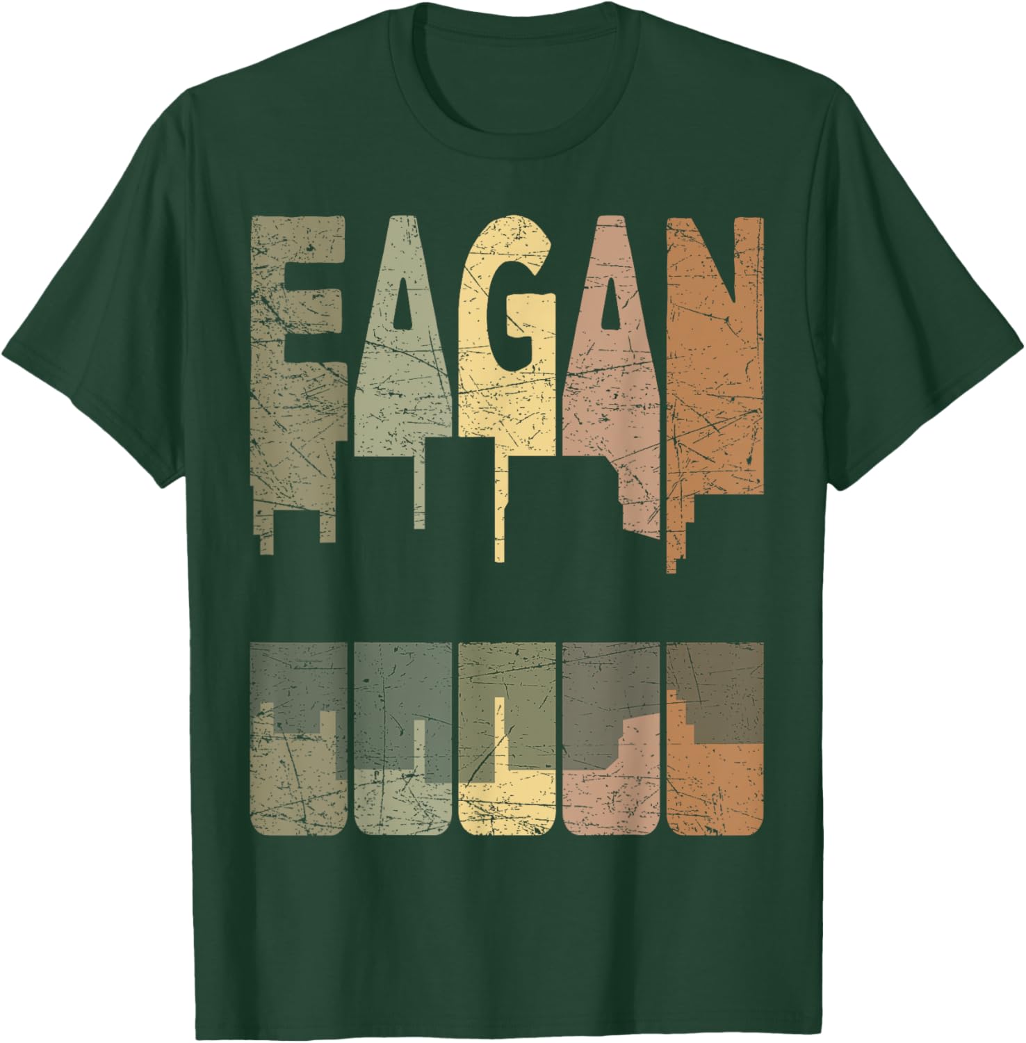 Eagan Vintage Eagan Minnesota Retro Eagan Skyline T-Shirt - T-Shirt | Forest