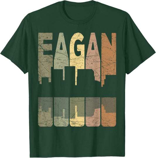Eagan Vintage Eagan Minnesota Retro Eagan Skyline T-Shirt - T-Shirt | Forest