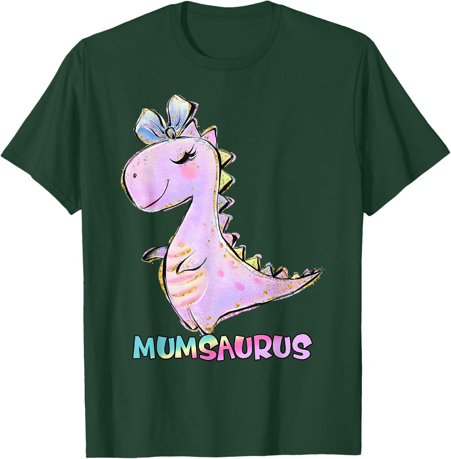 Mum Girl Dinosaur Family Matching Birthday Daughter Mama Mom T-Shirt - T-Shirt | Forest