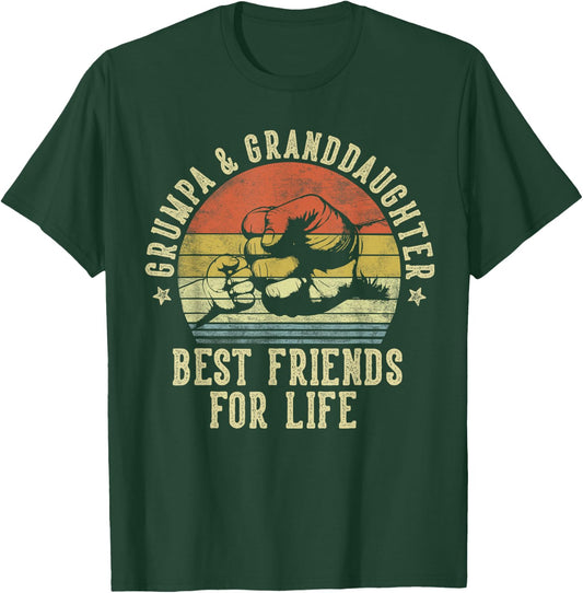 Grumpa and Granddaughter Best Friends for Life Funny Grumpa T-Shirt - T-Shirt | Forest