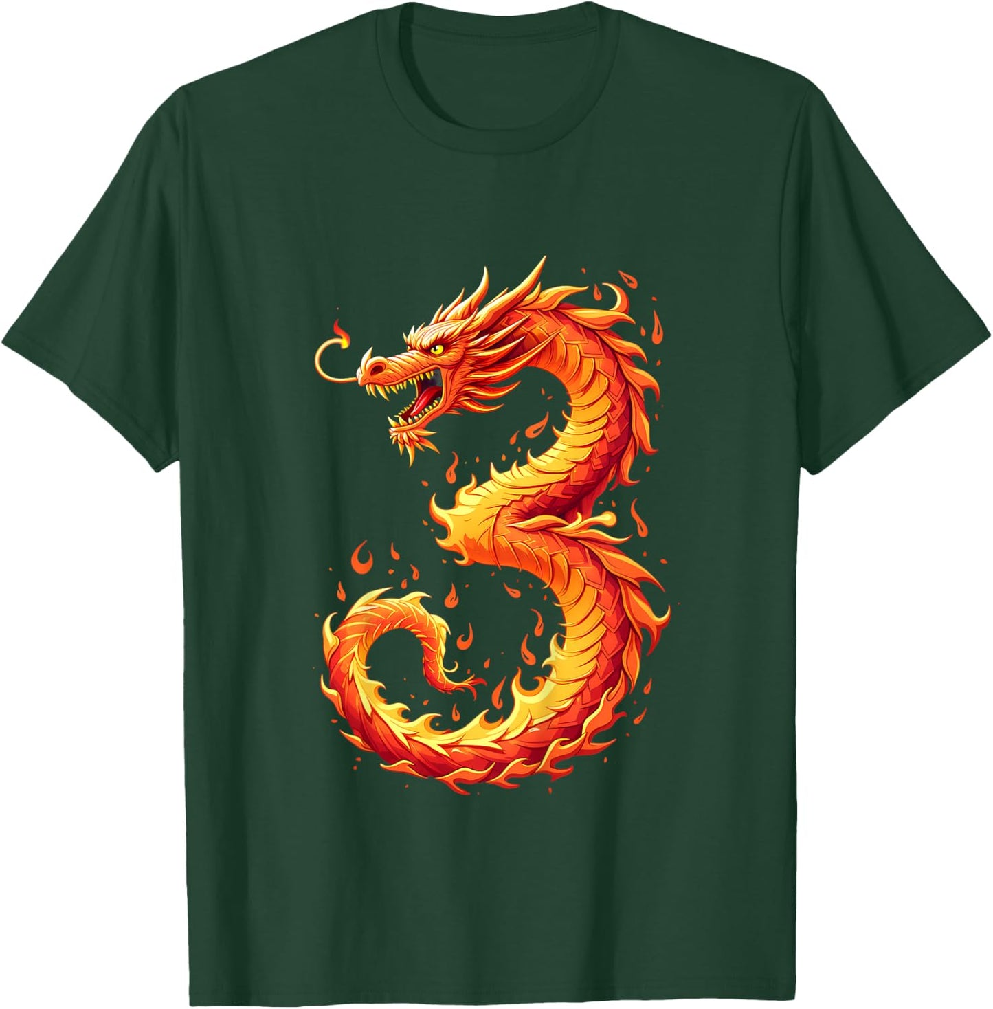 Kids Turning 3 Years Old Birthday, Boy Dragon 3rd Bday Girl T-Shirt - T-Shirt | Forest