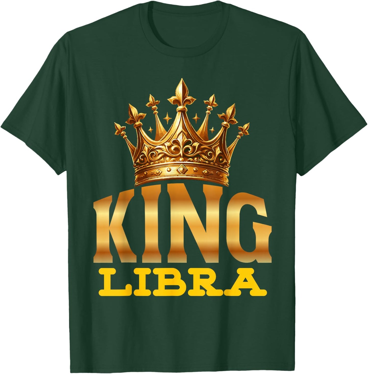 King Libra Balance Zodiac Sign Crown T-Shirt - T-Shirt | Forest