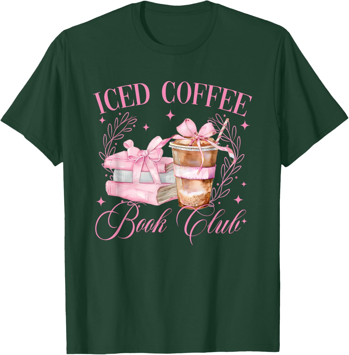 Iced Coffee Book Club T-Shirt - T-Shirt | Forest