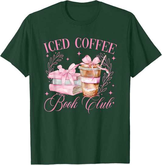 Iced Coffee Book Club T-Shirt - T-Shirt | Forest