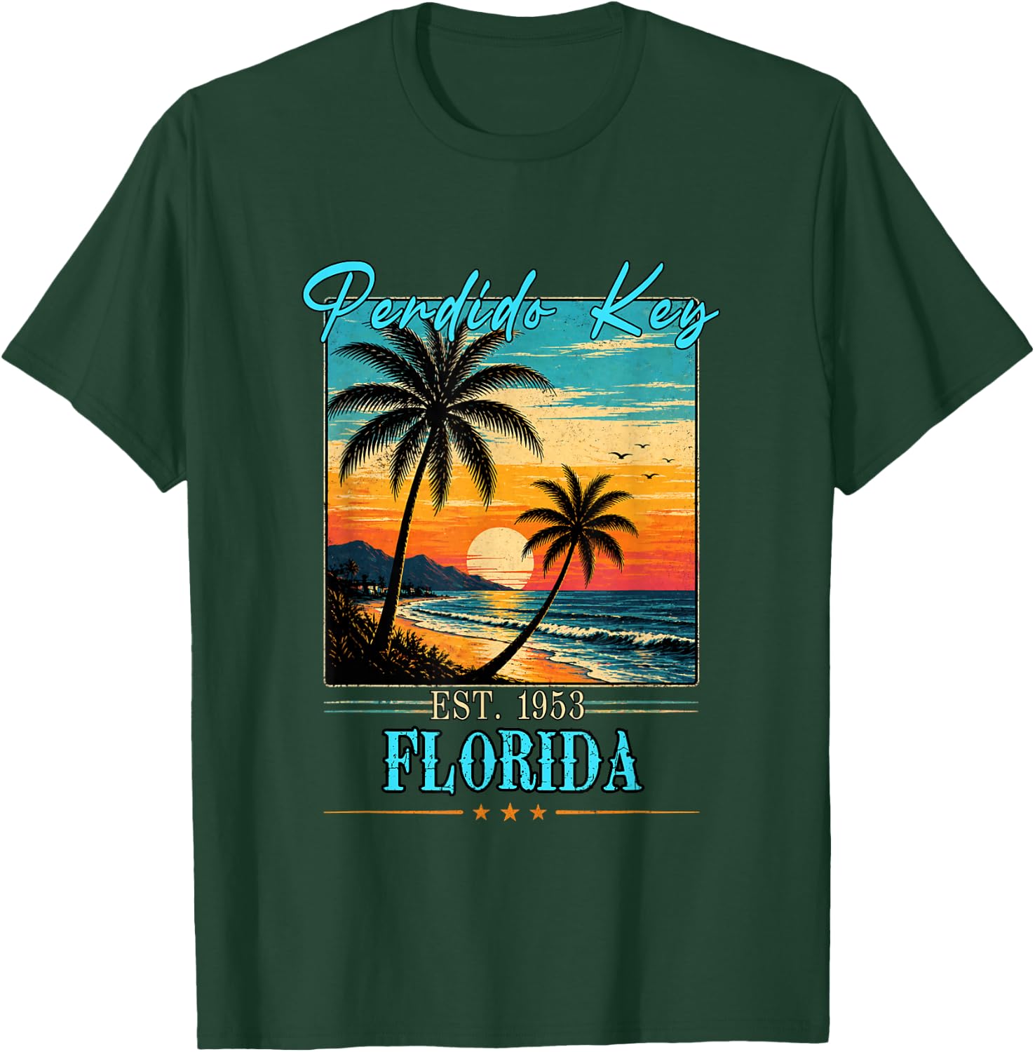 Perdido Key Florida Sunset Beach Summer 2026 T-Shirt - T-Shirt | Forest