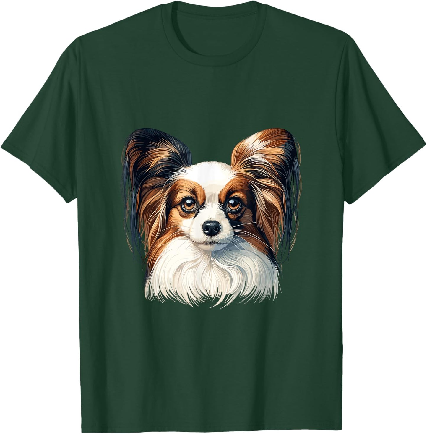 Dog Face - Papillon Women Girls Kids T-Shirt - T-Shirt | Forest