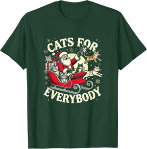 Santa Cat Lover Christmas Cats T-Shirt - T-Shirt | Forest