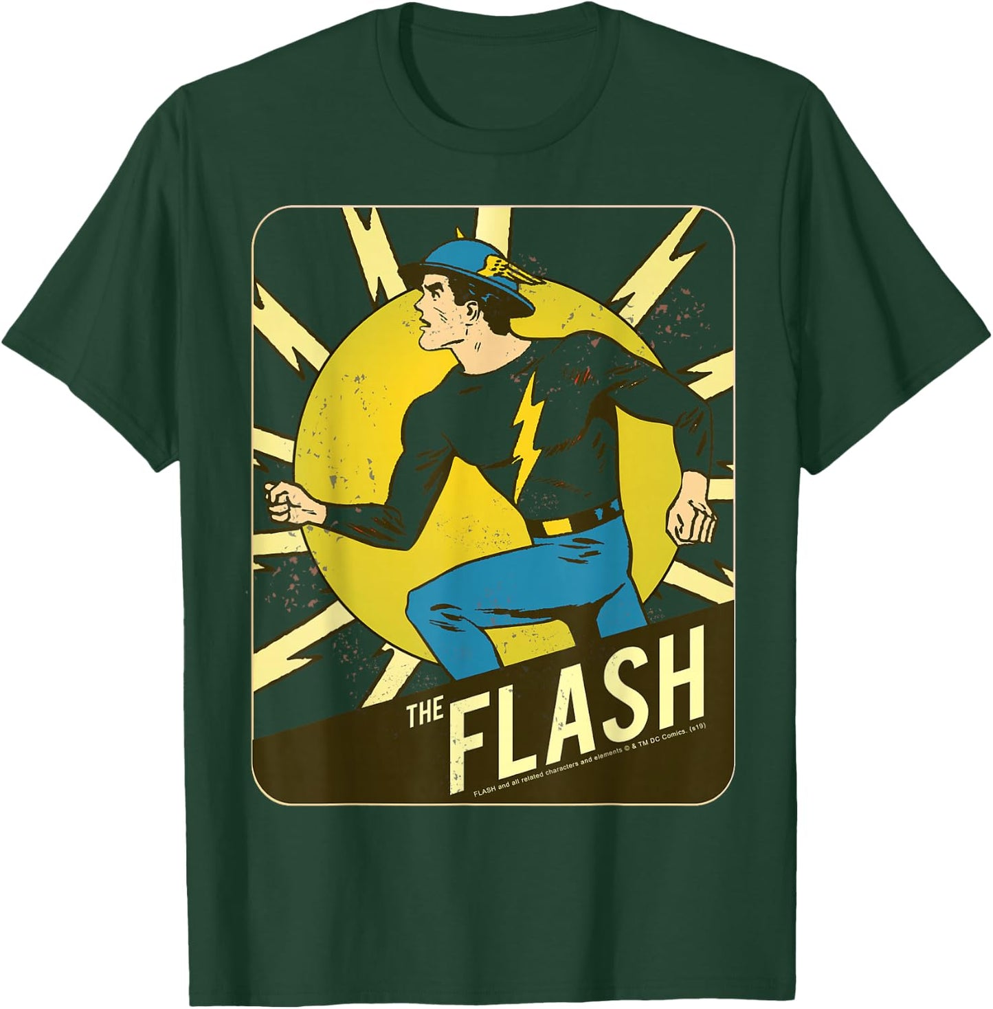 DC Comics The Flash Card Vintage Poster T-Shirt - T-Shirt | Forest