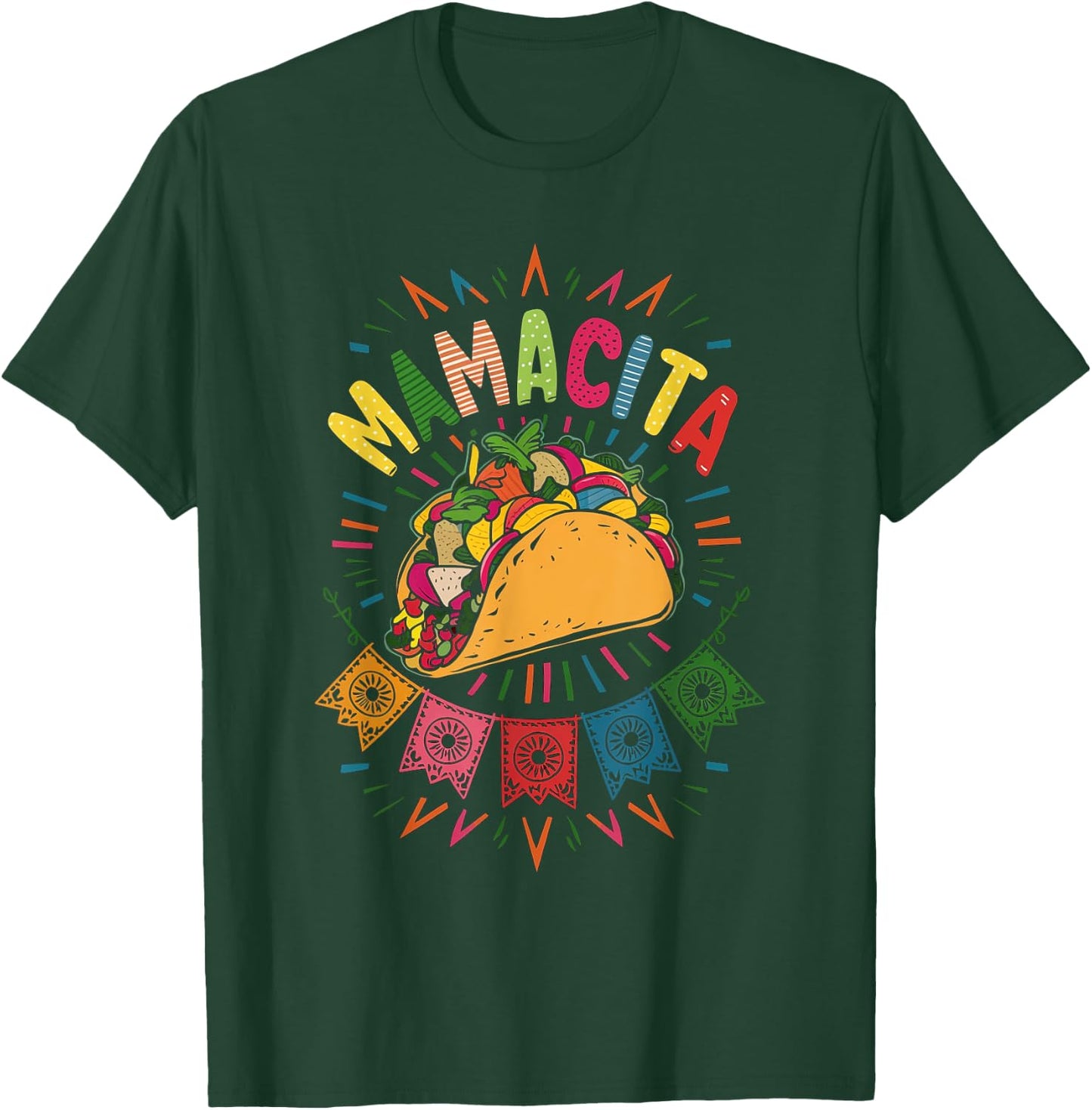 Mamacita Fiesta - Taco Lover Cinco De Mayo Celebration T-Shirt - T-Shirt | Forest