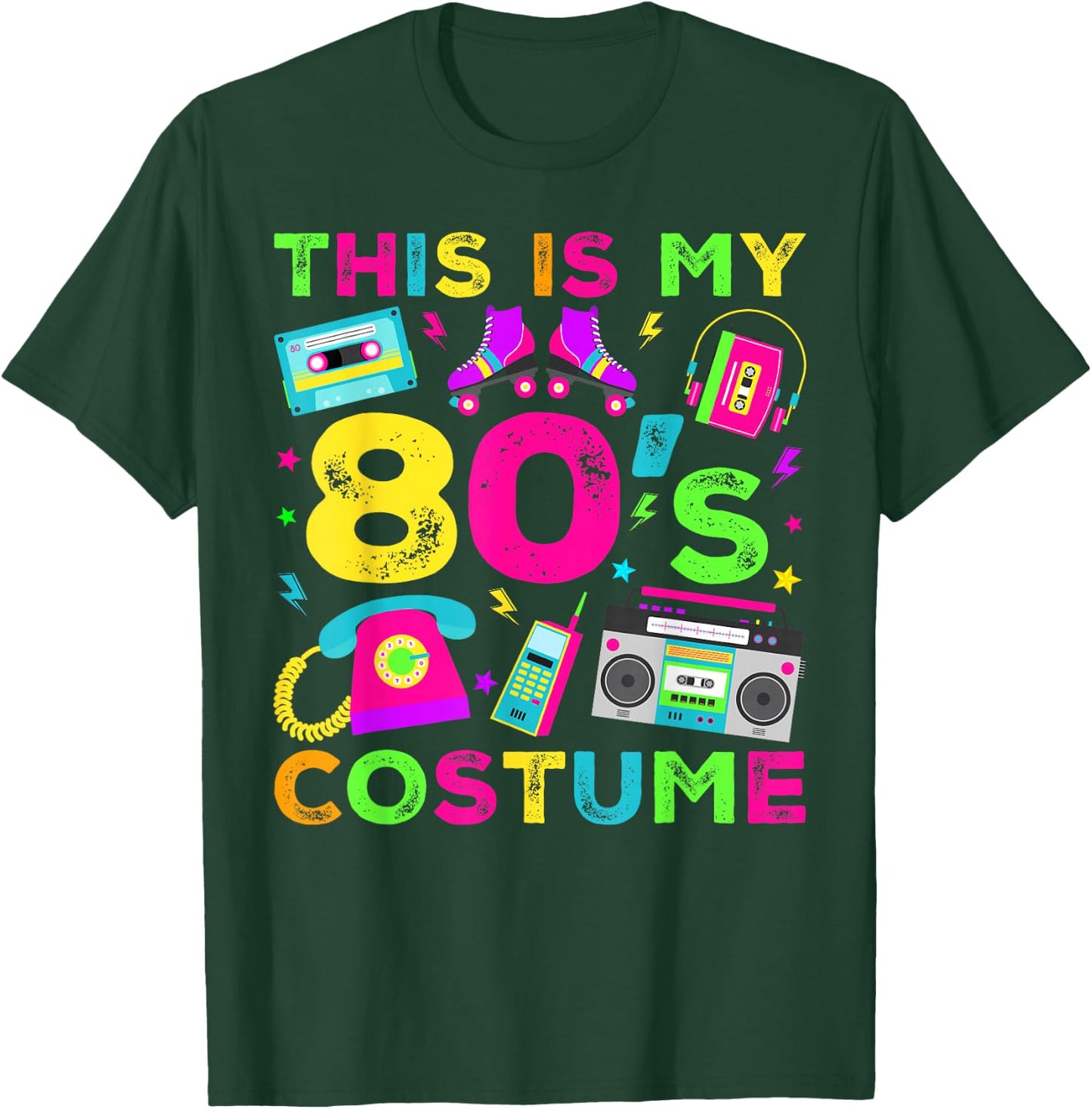 This Is My 80s Costume 80's style Eighties Retro Party T-Shirt - T-Shirt | Forest