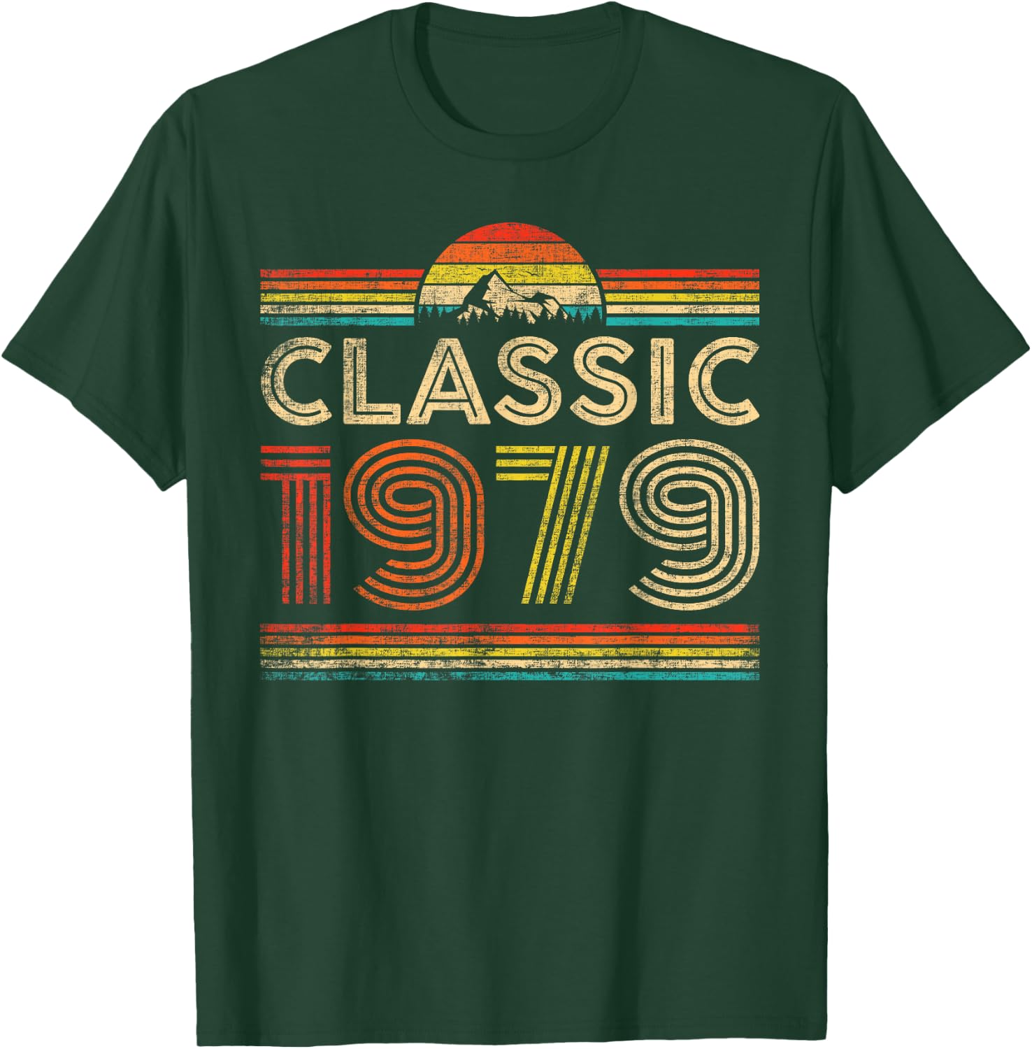 Classic 1979 Vintage 1979 Classic Year Men Women Birthday T-Shirt - T-Shirt | Forest
