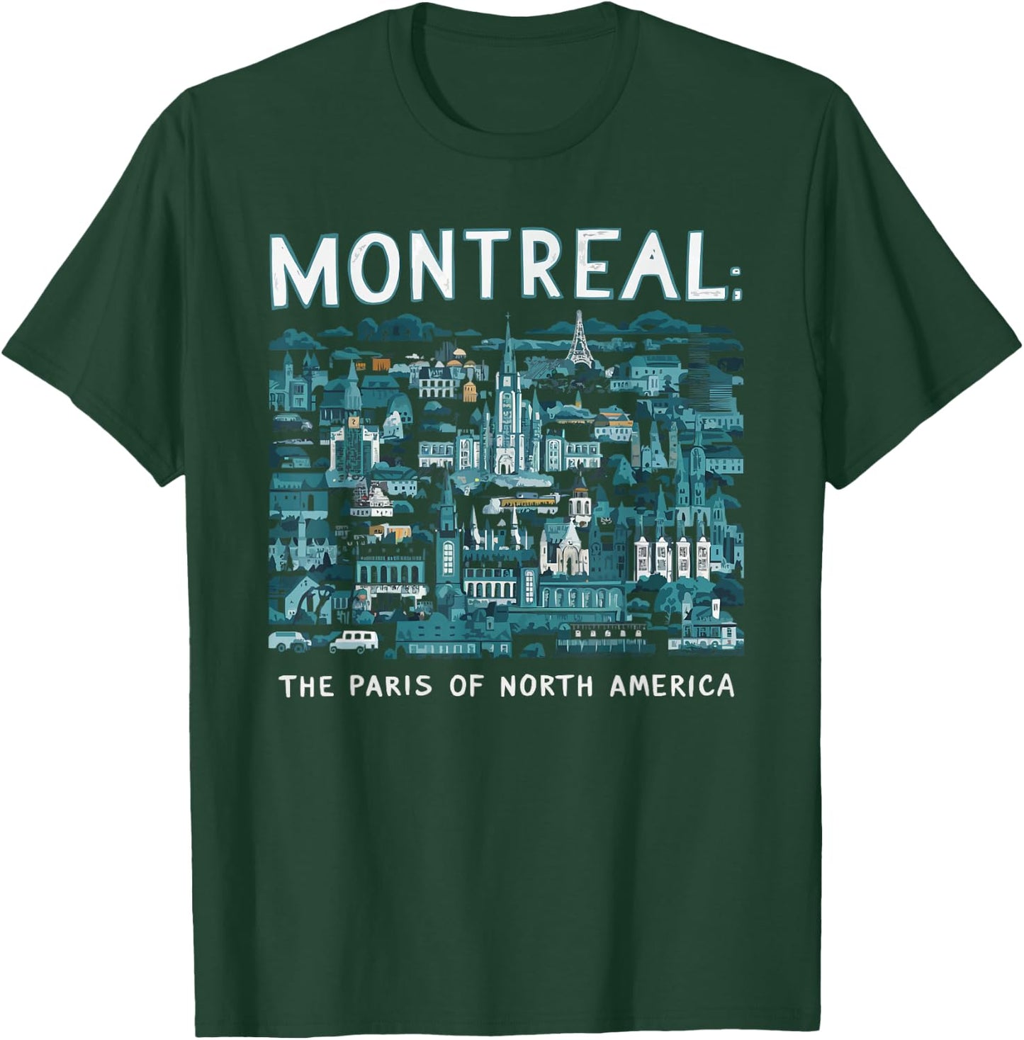 Montreal Quebec Canadian Travel Vacation I Love Canada T-Shirt - T-Shirt | Forest