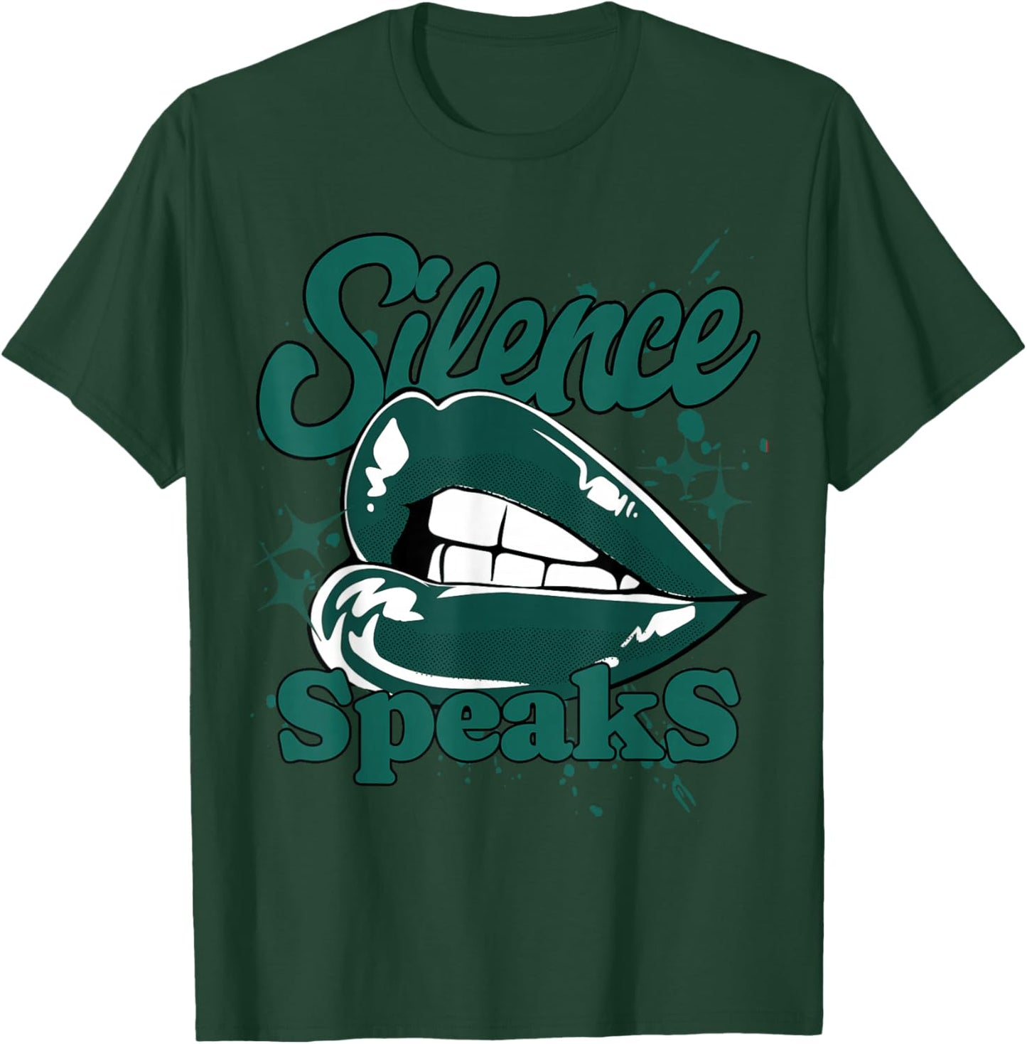 Silence Speaks Oxidized Green 4s Matching Women T-Shirt - T-Shirt | Forest