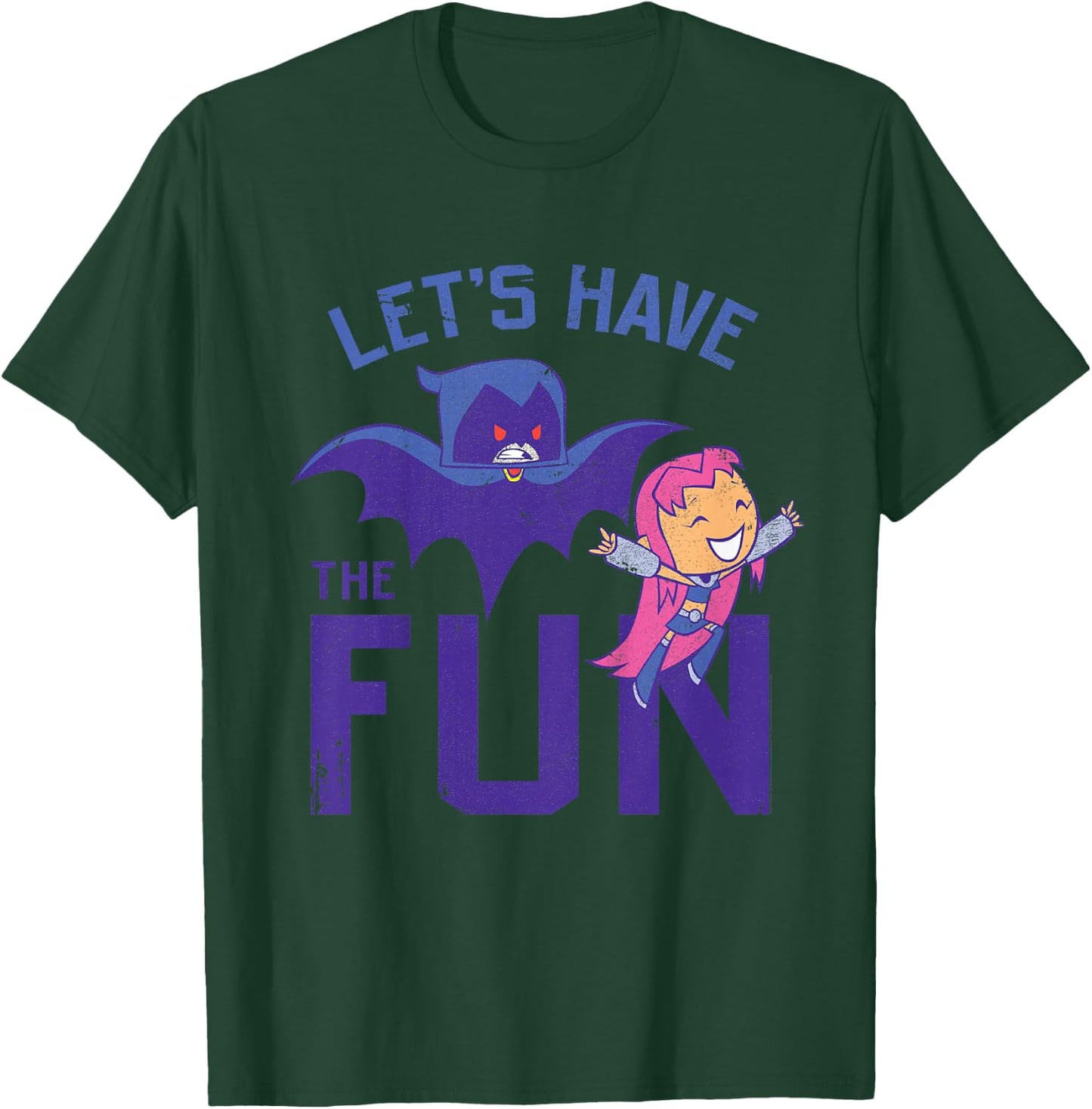 Kids DC Comics Teen Titans Go! Starfire Raven Let's Have The Fun T-Shirt - T-Shirt | Forest