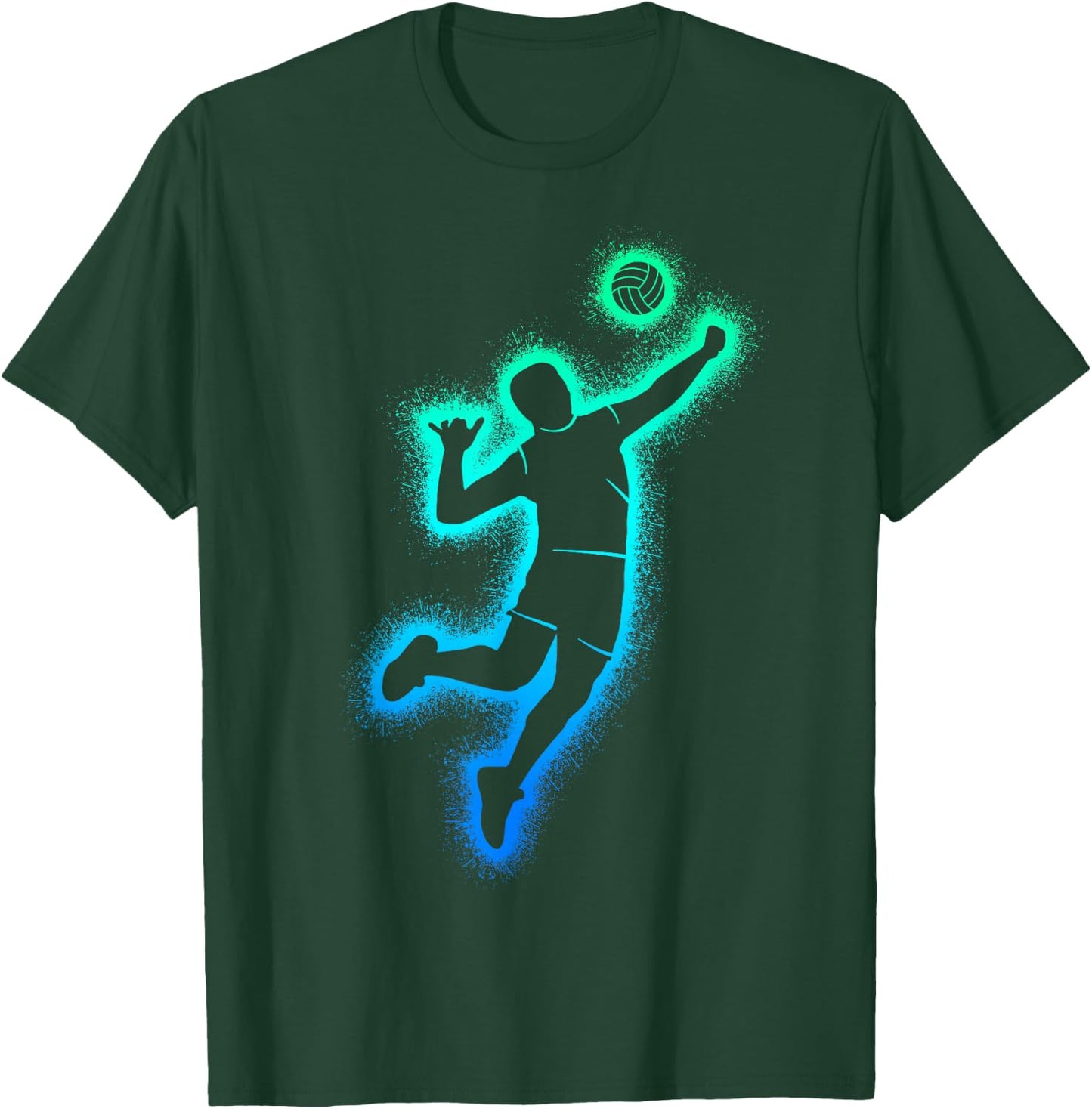 Volleyball Players Team Men Boys Volleyball T-Shirt - T-Shirt | Forest