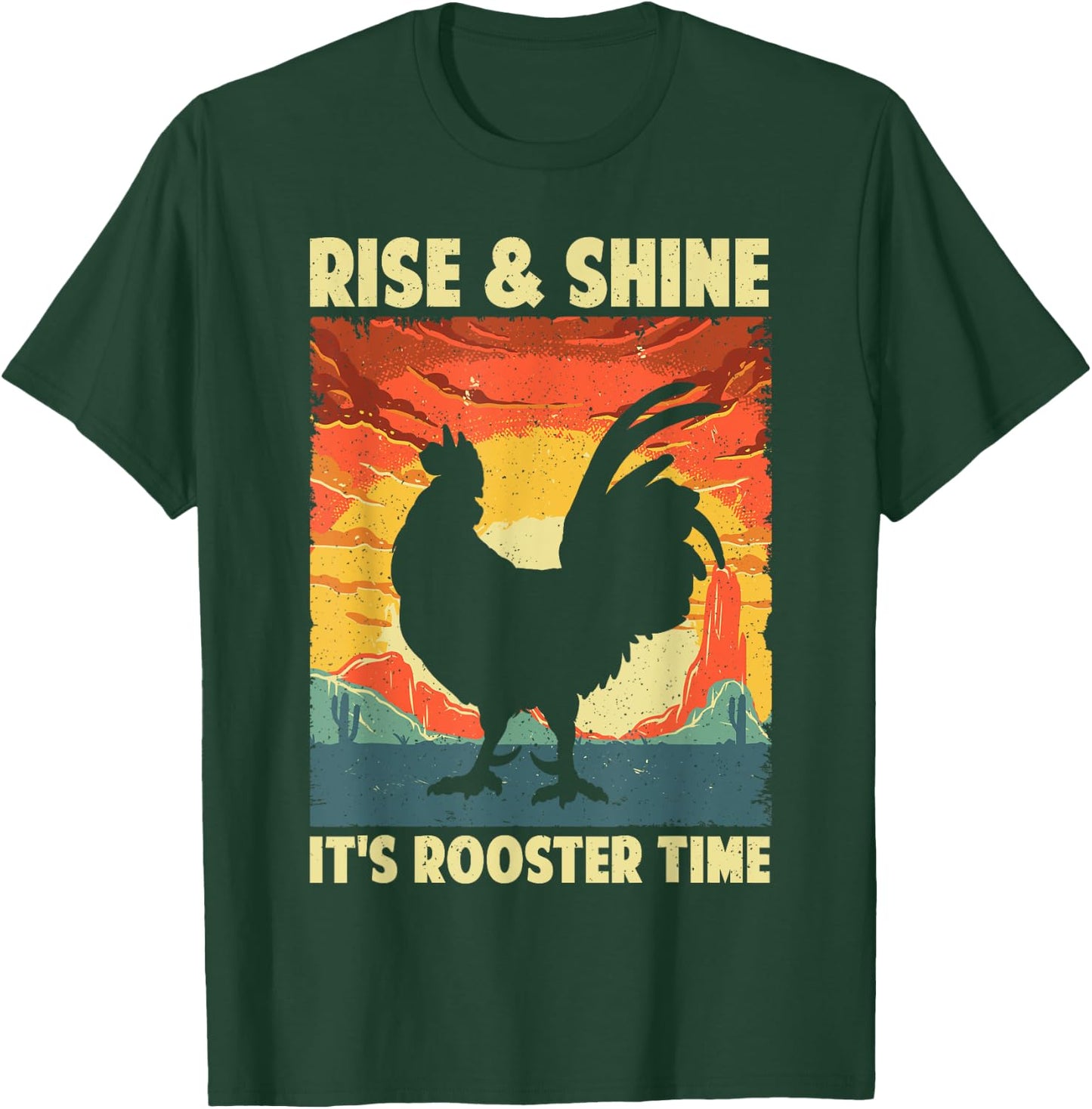 Funny Chicken Rooster Design Women Rooster Lover T-Shirt - T-Shirt | Forest