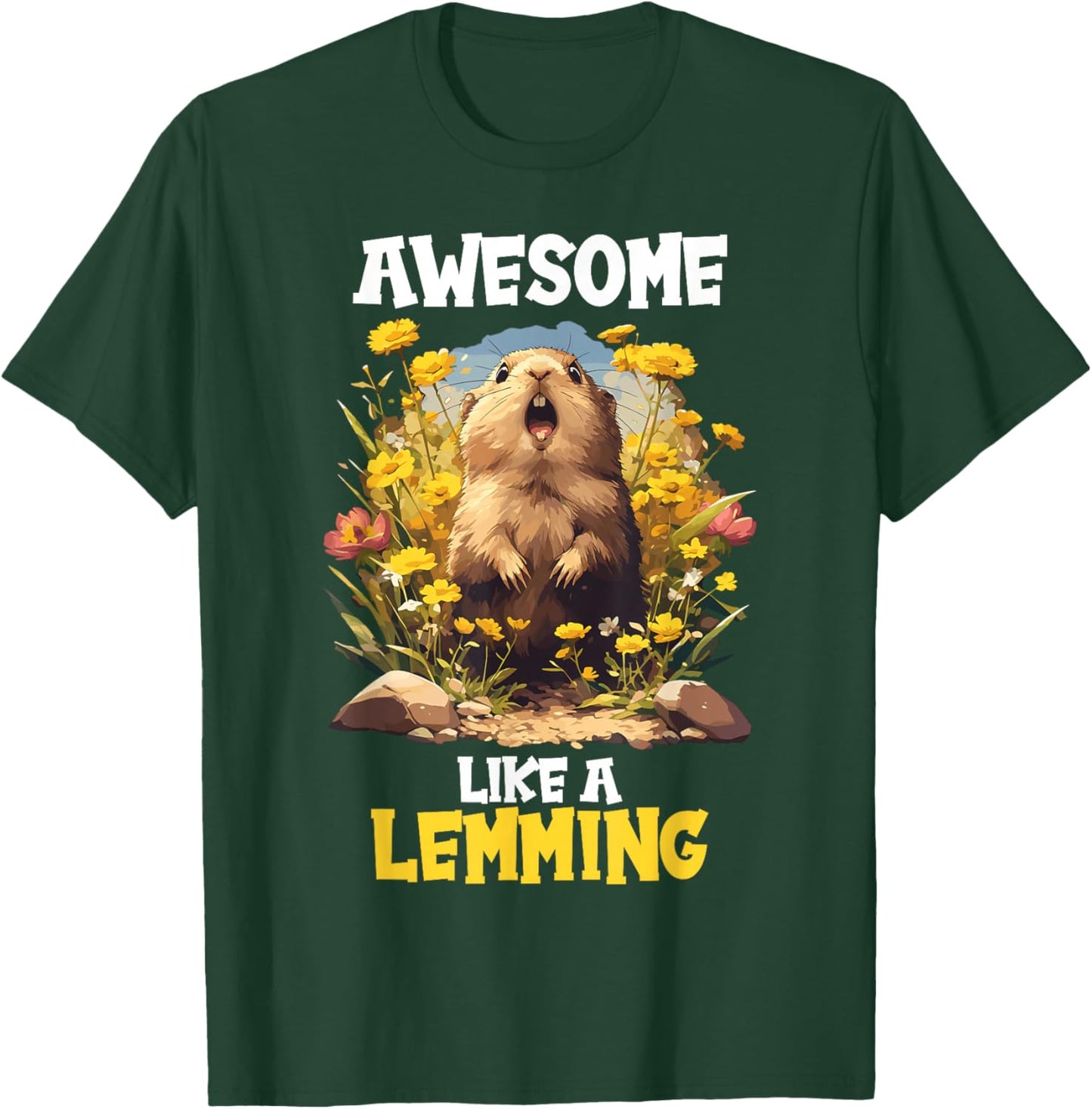 Awesome like a Lemming. Lemmings Lemming T-Shirt - T-Shirt | Forest