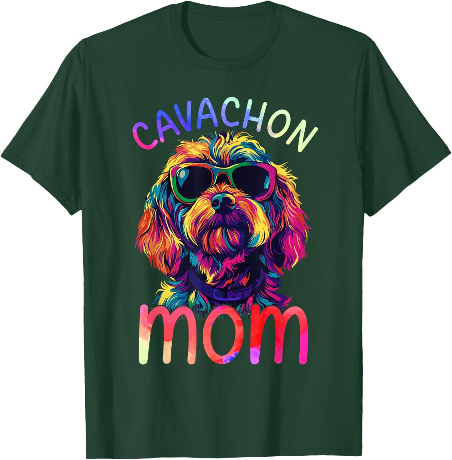 Cavachon Mom Colorful Pop Art Cavachon T-Shirt - T-Shirt | Forest
