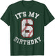 It's My 6th Birthday Baseball 6 Year Old Birthday Boys Kids T-Shirt - T-Shirt | Forest