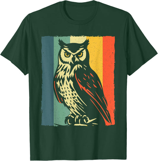 Funny Owls Design Women Kids Animal Lover Night Owl T-Shirt - T-Shirt | Forest