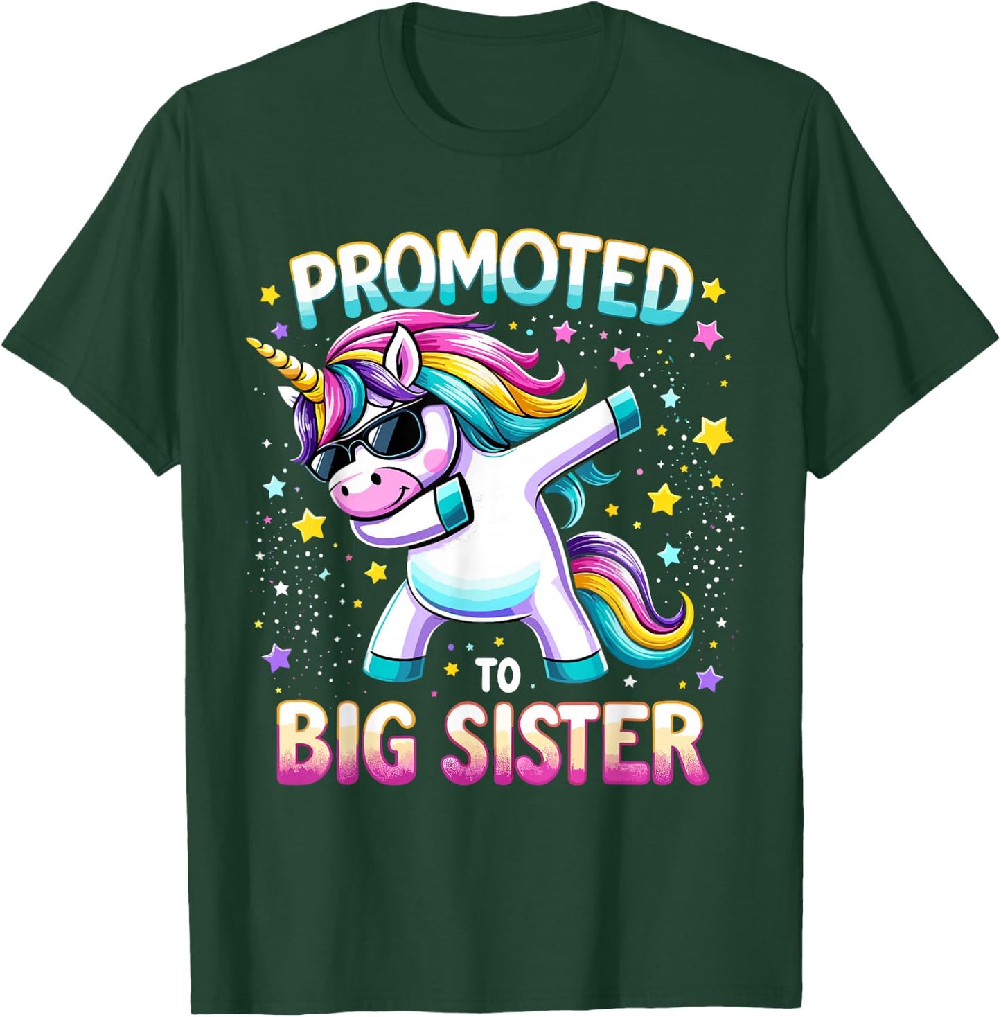 Dabbing Unicorn Older Sister T-Shirt - T-Shirt | Forest