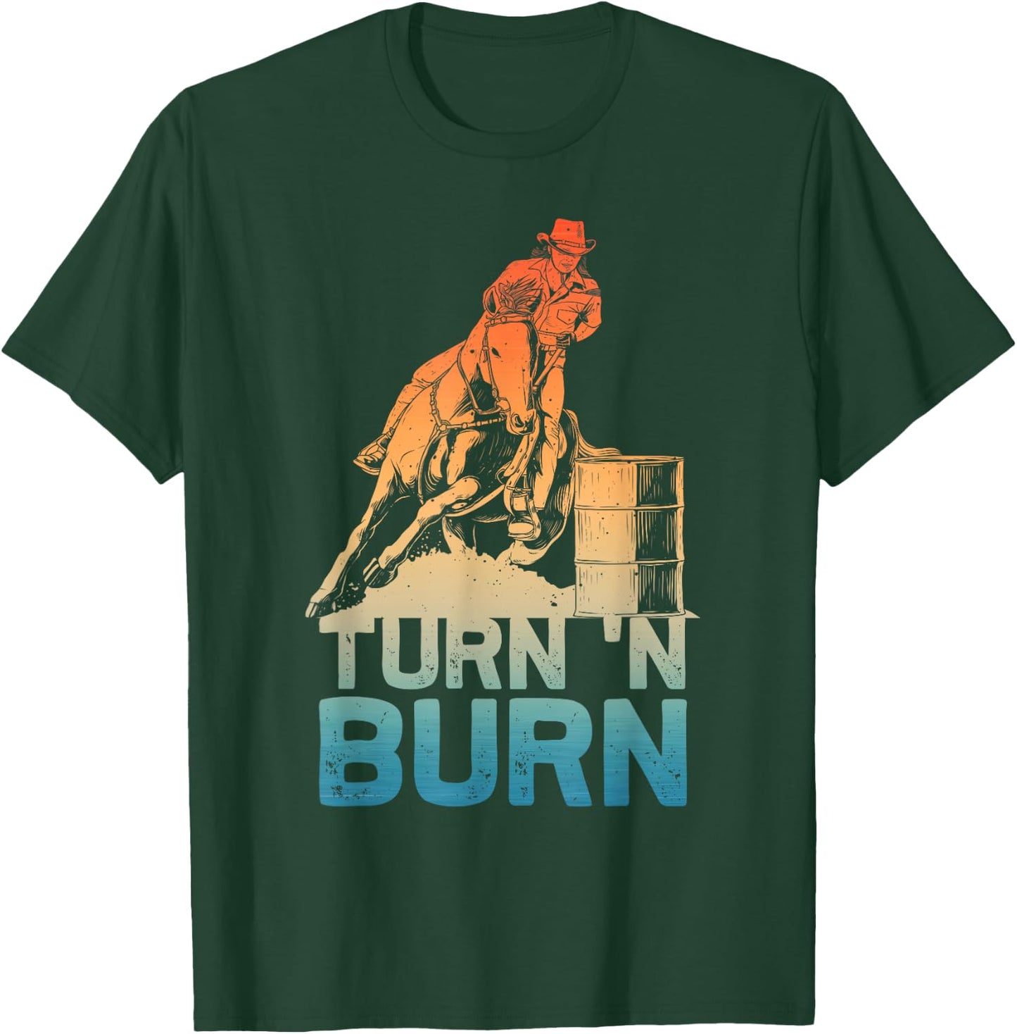 Barrel Racing Art Girls Barrel Racer Barrel Racing T-Shirt - T-Shirt | Forest