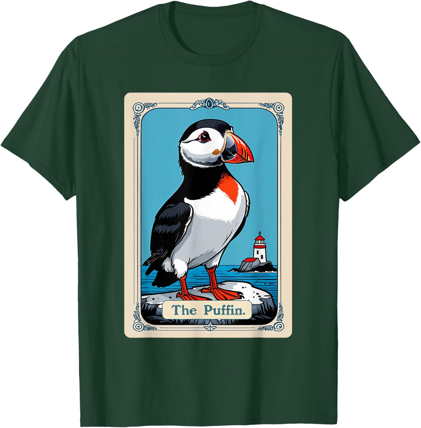 The Puffin Tarot Card Iceland Bird Icelandic Puffins T-Shirt - T-Shirt | Forest