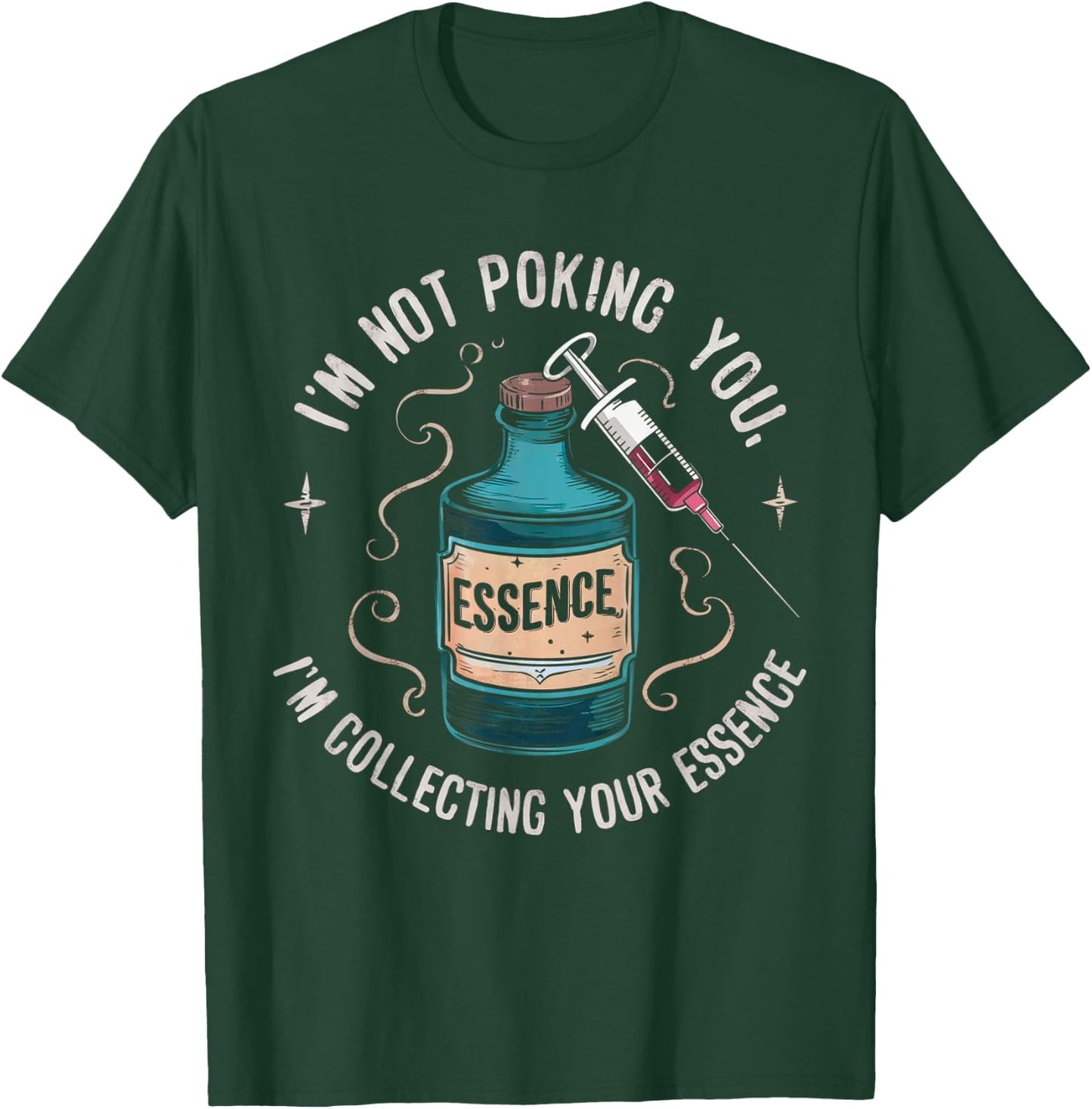 Funny Phlebotomy Blood Syrenge Technicians Medical Phleb T-Shirt - T-Shirt | Forest