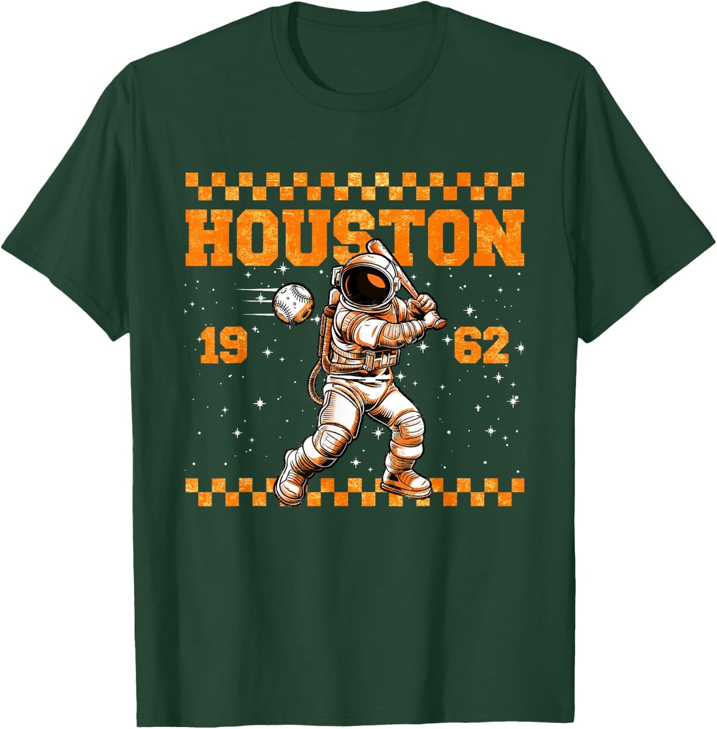 Graphic Colorful Houston Personalized Name Cute Astronaut T-Shirt - T-Shirt | Forest