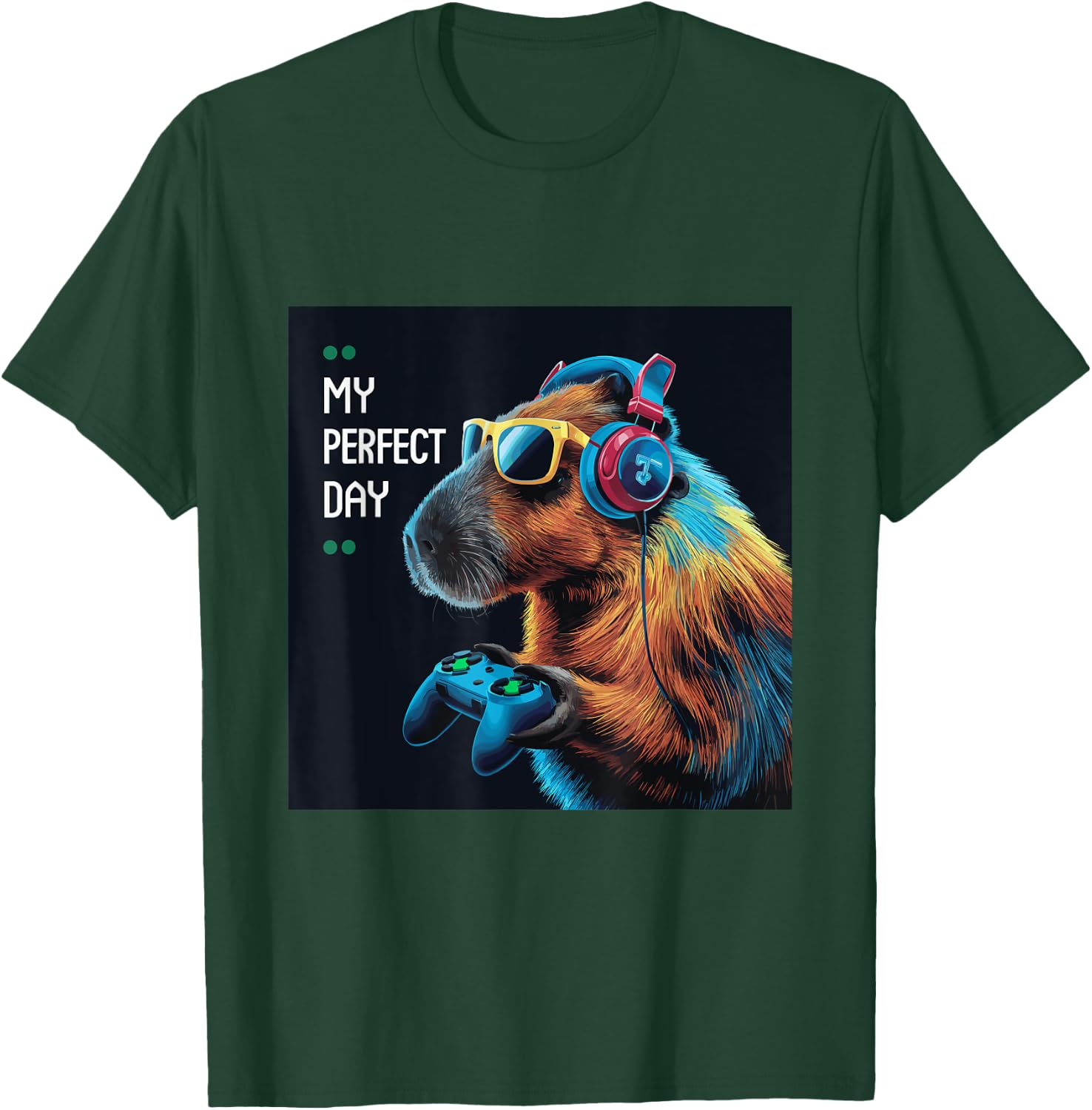 Capybara Stuff Girls Boy Capybara Costume Outfit Cappy Barra T-Shirt - T-Shirt | Forest