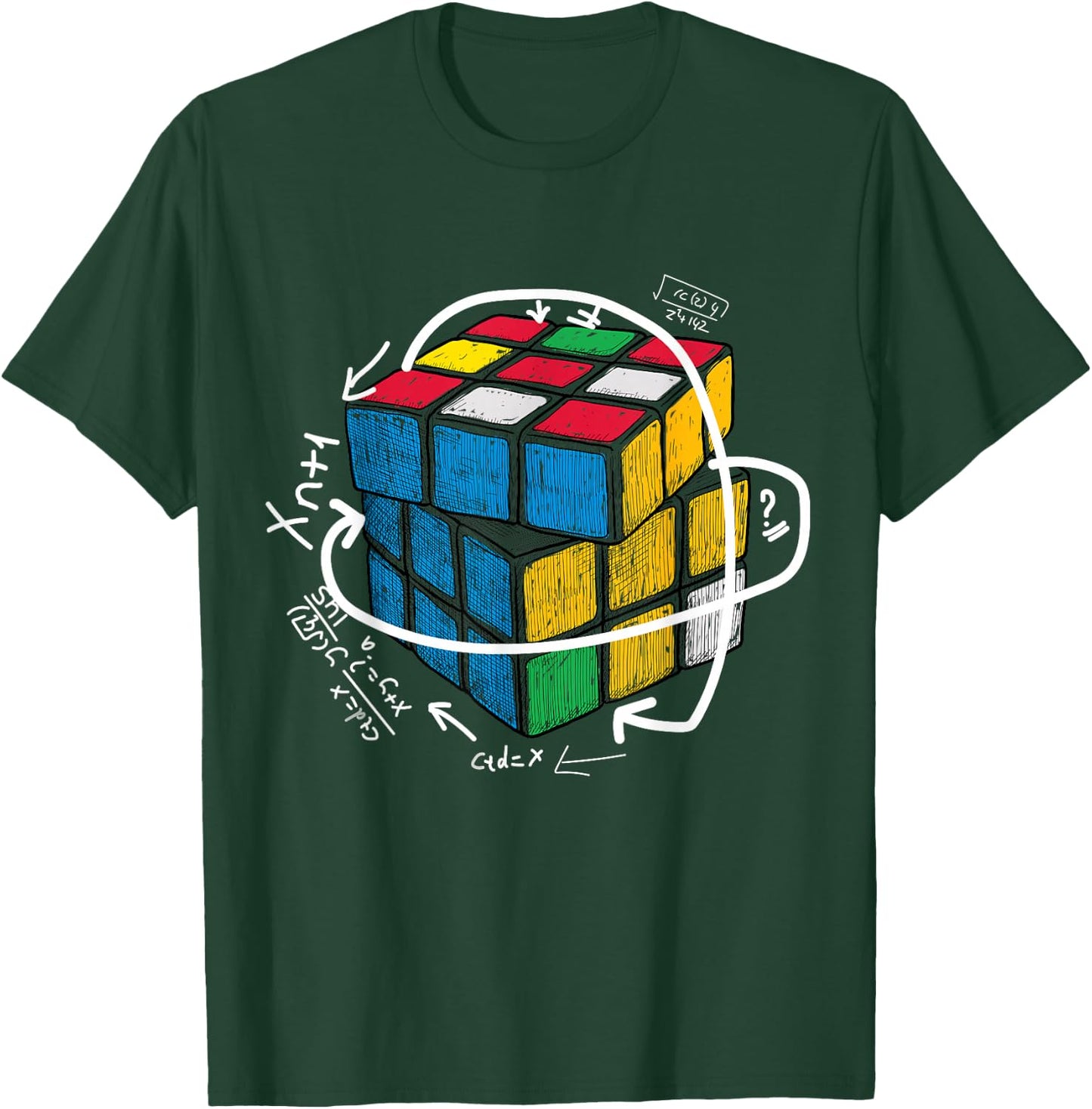 Math Cube Lover Speed Cubing Puzzle T-Shirt - T-Shirt | Forest