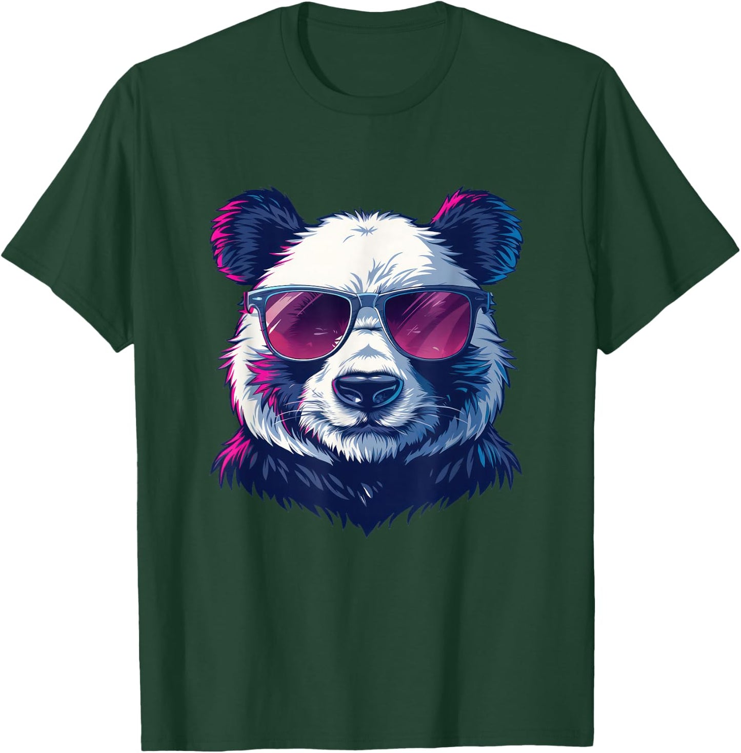 Panda Sunglasses Graphic T-Shirt - T-Shirt | Forest