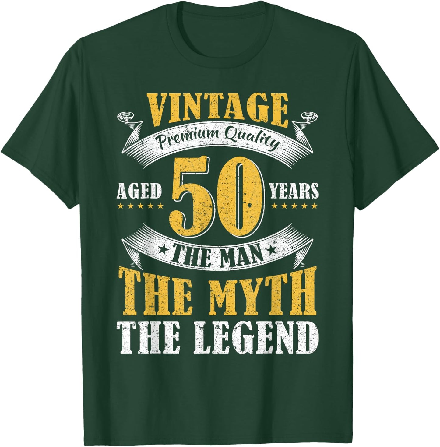 Aged 50 Years The Man The Myth The Legend 50th Birthday T-Shirt - T-Shirt | Forest