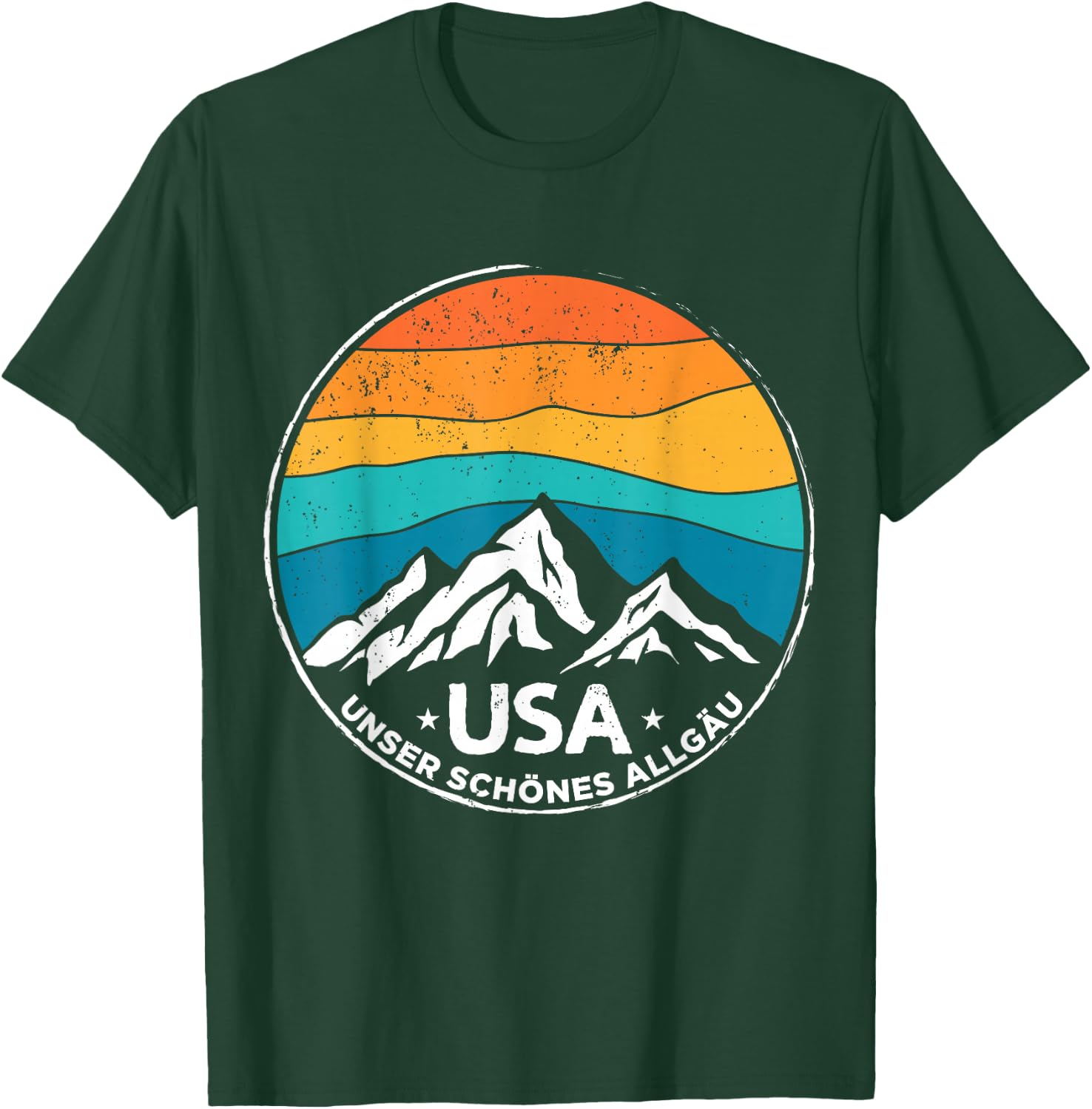 Allgäu USA Unser Schöne Allgäu Mountains Hiking Alps T-Shirt - T-Shirt | Forest