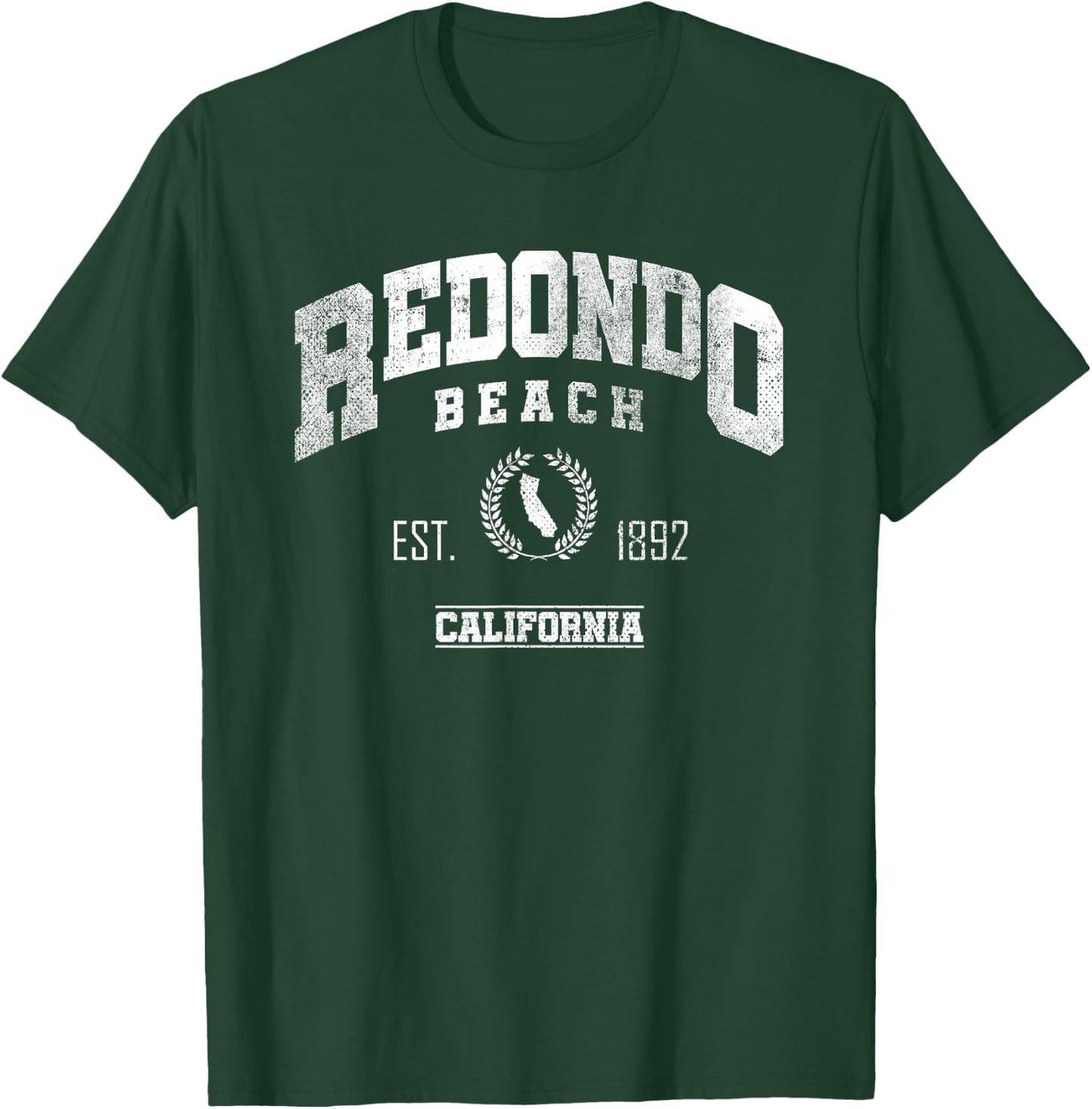 Redondo Beach CA | California | Vintage Throwback T-Shirt - T-Shirt | Forest