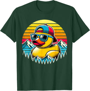 Vintage Duck with Sunglasse T-Shirt - T-Shirt | Forest
