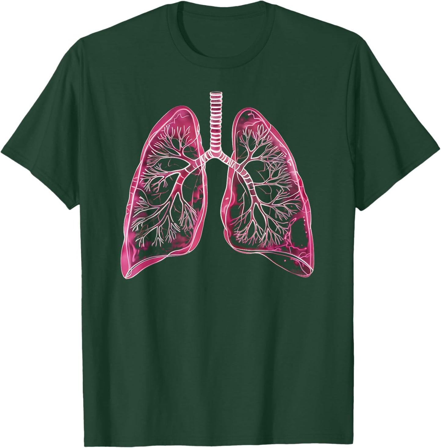 Lungs Anatomical 2D for Doctors and fans of Breathing T-Shirt - T-Shirt | Forest